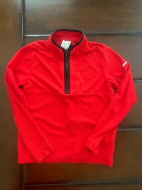 Boys Nike Red Half-Zip Pullover